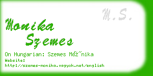 monika szemes business card